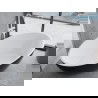 Baignoire Mexen Nike indépendante 175 x 100 cm, blanche/noire, trop-plein blanc - 54071751075-20