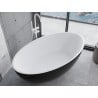 Mexen Nike baignoire autoportante 175 x 100 cm, blanche/noire, trop-plein blanc - 54071751075-20
