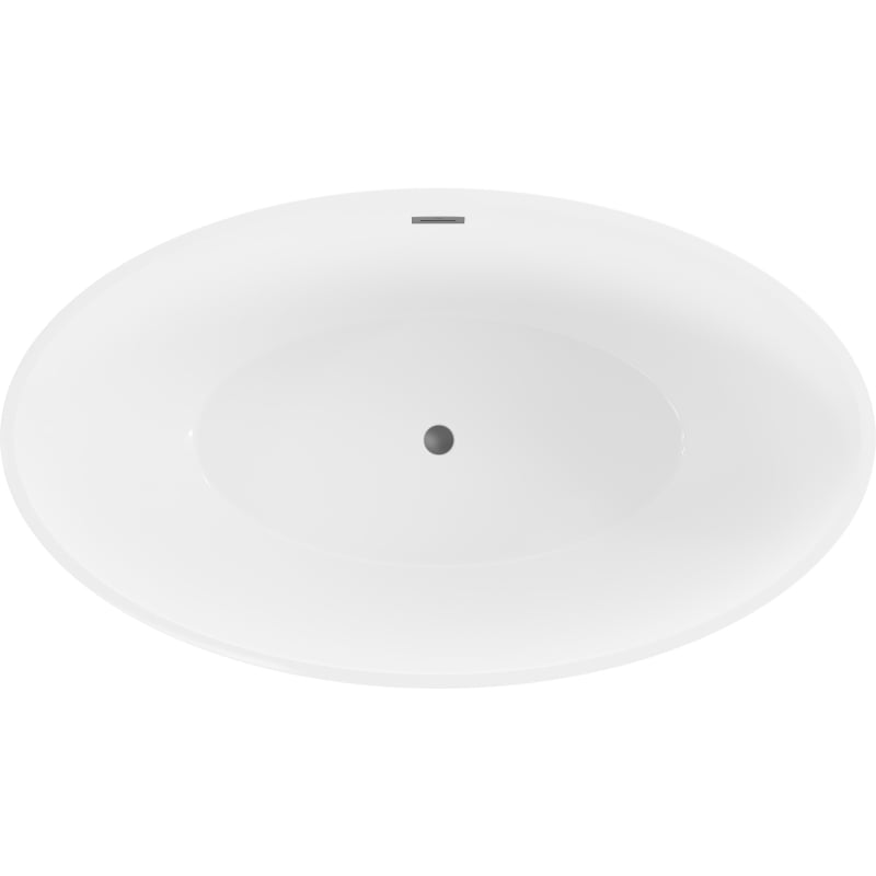 Mexen Nike baignoire autoportante 175 x 100 cm, blanc/noir, trop-plein gun metal - 54071751075-95