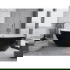 Baignoire Mexen Nike autoportante 175 x 100 cm, blanche/noire, avec vidage gun gray brossé - 54071751075-66