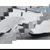 Baignoire Mexen Nike autoportante 175 x 100 cm, blanche/noire, bonde noire - 54071751075-70