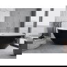 Baignoire Mexen Nike autoportante 175 x 100 cm, blanche/noire, bonde en nickel brossé - 54071751075-97
