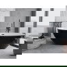 Baignoire Mexen Nike autoportante 175 x 100 cm, blanche/noire, bonde noire - 54071751075-70