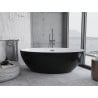 Mexen Nike baignoire autoportante 175 x 100 cm, blanc/noir, trop-plein gun metal - 54071751075-95