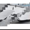 Baignoire Mexen Nike autoportante 175 x 100 cm, blanche/noire, évacuation en métal - 54071751075-95