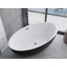 Mexen Nike baignoire autoportante 175 x 100 cm, blanc/noir, trop-plein gun metal - 54071751075-95