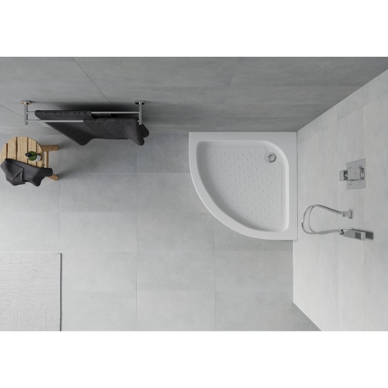 Mexen Rio bac de douche semi-circulaire 70 x 70 cm, blanc - 47107070