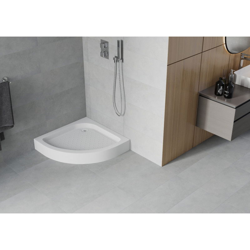 Mexen Rio receveur de douche demi-circulaire 70 x 70 cm, blanc - 47107070