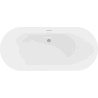 Baignoire Mexen Roxy autoportante 180 x 85 cm, blanche, trop-plein chromé - 51201808500-01