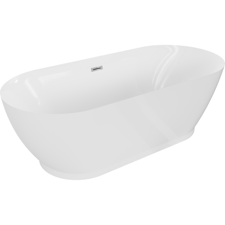 Baignoire Mexen Roxy autoportante 180 x 85 cm, blanche, trop-plein chromé - 51201808500-01
