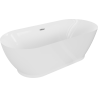 Baignoire Mexen Roxy autoportante 180 x 85 cm, blanche, trop-plein chromé - 51201808500-01