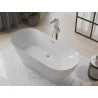 Baignoire Mexen Roxy autoportante 180 x 85 cm, blanche, trop-plein chromé - 51201808500-01