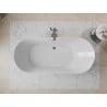 Baignoire Mexen Roxy autoportante 180 x 85 cm, blanche, trop-plein chromé - 51201808500-01