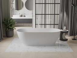Baignoire Mexen Roxy autoportante 180 x 85 cm, blanche, bonde blanche - 51201808500-20
