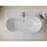 Baignoire autoportante Mexen Roxy 180 x 85 cm, blanche, trop plein doré - 51201808500-50
