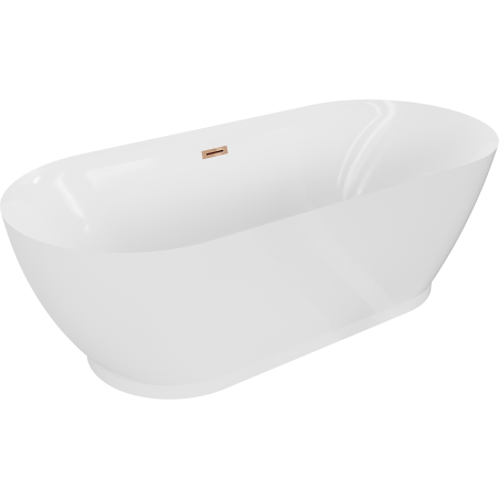Mexen Roxy baignoire autoportante 180 x 85 cm, blanche, bonde en or rose - 51201808500-60