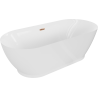 Mexen Roxy baignoire autoportante 180 x 85 cm, blanche, bonde en or rose - 51201808500-60
