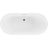 Baignoire Mexen Roxy autoportante 180 x 85 cm, blanche, évacuation noire - 51201808500-70