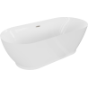 Mexen Roxy baignoire autoportante 180 x 85 cm, blanche, bonde en nickel brossé - 51201808500-97