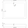 Mexen Rio receveur de douche rectangulaire 120 x 80 cm, Blanc - 45108012