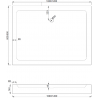Mexen Rio receveur rectangulaire 120 x 80 cm, blanc - 45108012