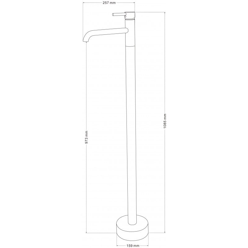 Mexen Rumba robinet de lavabo autoportant, noir - 73534-70