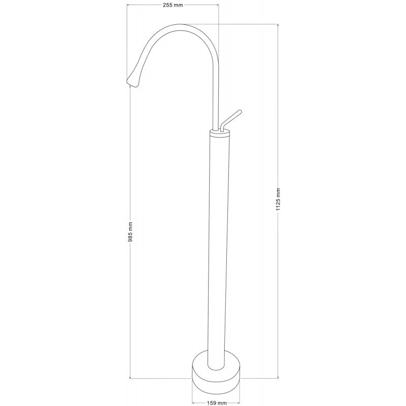 Mexen Dorado robinet de lavabo autoportant, chrome - 747334-00