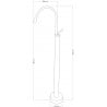 Mexen Dorado robinet de lavabo autoportant, noir - 747334-70