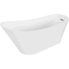 Baignoire Mexen Alta autoportante 170 x 75 cm, blanche, évacuation dorée - 52141707500-50