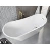 Baignoire Mexen Alta autoportante 170 x 75 cm, blanche, évacuation dorée - 52141707500-50