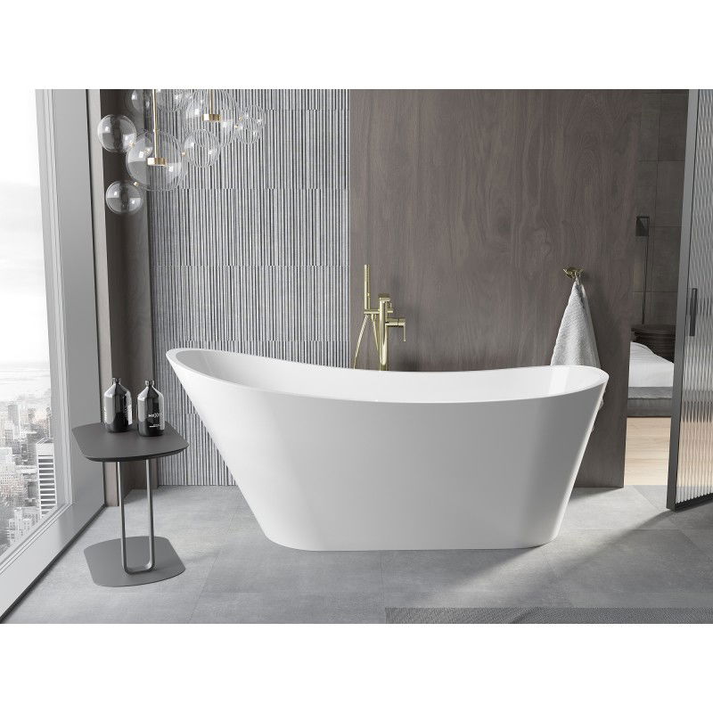 Mexen Alta baignoire autoportante 170 x 75 cm, blanche, trop-plein doré - 52141707500-50