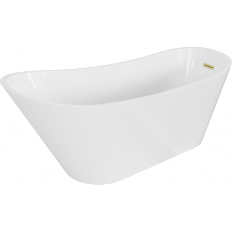 Baignoire Mexen Alta autoportante 170 x 75 cm, blanche, évacuation en or brossé - 52141707500-55