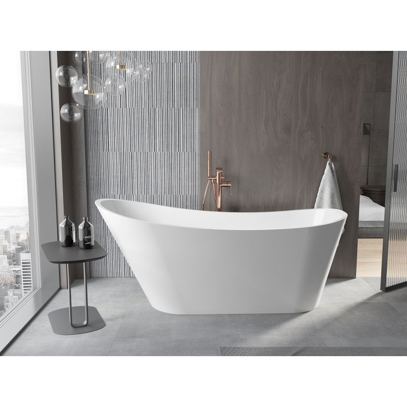 Mexen Alta baignoire autoportante 170 x 75 cm, blanche, trop-plein or rose - 52141707500-60