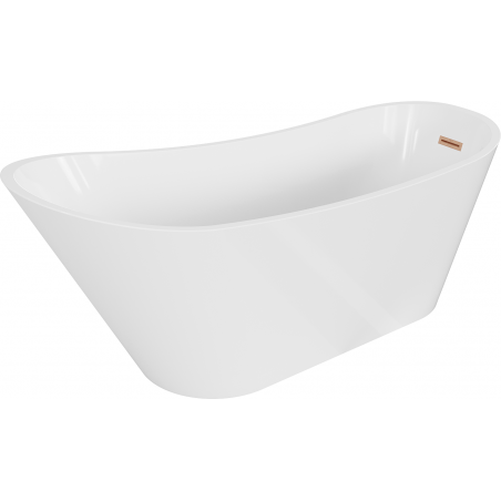 Mexen Alta baignoire autoportante 170 x 75 cm, blanche, évacuation en cuivre brossé - 52141707500-65