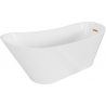 Mexen Alta baignoire autoportante 170 x 75 cm, blanche, évacuation en cuivre brossé - 52141707500-65