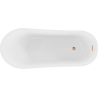 Mexen Alta baignoire autoportante 170 x 75 cm, blanche, évacuation en cuivre brossé - 52141707500-65