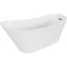 Baignoire Mexen Alta autoportante 170 x 75 cm, blanche, évacuation gun gray brossé - 52141707500-66