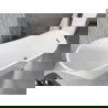 Mexen Alta baignoire autoportante 170 x 75 cm, blanche, trop-plein gris canon brossé - 52141707500-66