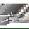 Baignoire Mexen Alta autoportante 170 x 75 cm, blanche, évacuation gun gray brossé - 52141707500-66