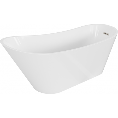 Baignoire Mexen Alta autoportante 170 x 75 cm, blanche, trop-plein en nickel brossé - 52141707500-97