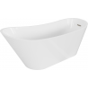 Baignoire Mexen Alta autoportante 170 x 75 cm, blanche, trop-plein en nickel brossé - 52141707500-97