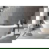 Baignoire Mexen Alta indépendante 170 x 75 cm, blanche, trop-plein en gun metal - 52141707500-95