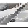 Baignoire Mexen Alta autoportante 170 x 75 cm, blanche, trop-plein en nickel brossé - 52141707500-97