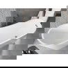 Baignoire Mexen Alta indépendante 170 x 75 cm, blanche, trop-plein en gun metal - 52141707500-95