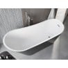Baignoire Mexen Alta autoportante 170 x 75 cm, blanche/noire, bonde chromée - 52141707575-01