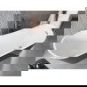 Mexen Alta baignoire autoportante 170 x 75 cm, blanche/noire, évacuation en laiton brossé - 52141707575-65
