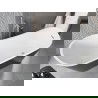 Baignoire autoportante Mexen Alta 170 x 75 cm, blanche/noire, trop-plein en nickel brossé - 52141707575-97