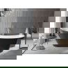 Baignoire autoportante Mexen Alta 170 x 75 cm, blanche/noire, trop-plein en nickel brossé - 52141707575-97