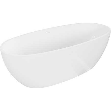 Mexen Torino baignoire autoportante en conglomérat 155 x 78 cm, blanc brillant - 57271557810