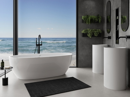 Mexen Torino baignoire autoportante en conglomérat 155 x 78 cm, blanc brillant - 57271557810